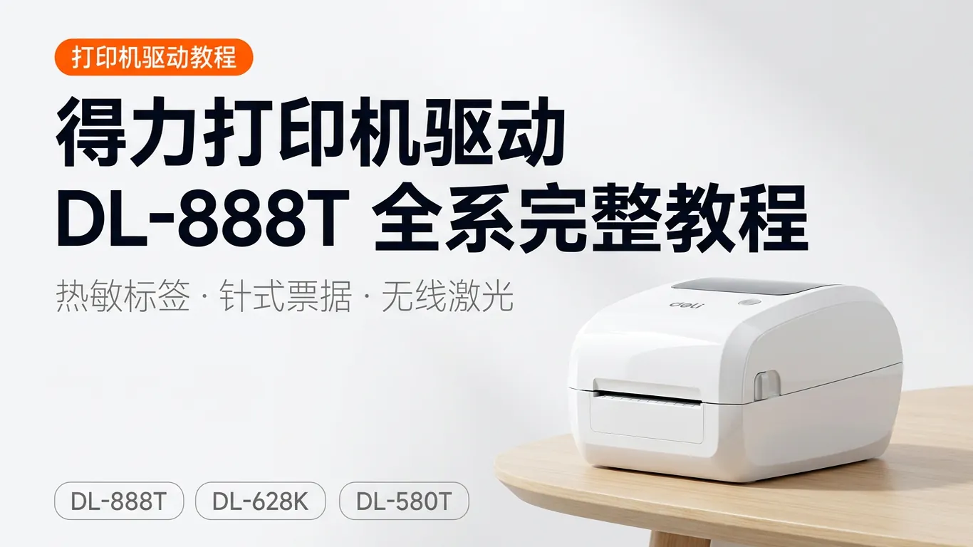 得力打印机驱动下载安装指南:DL-888T/DL-628K/DL-580T全系Win11(2026)