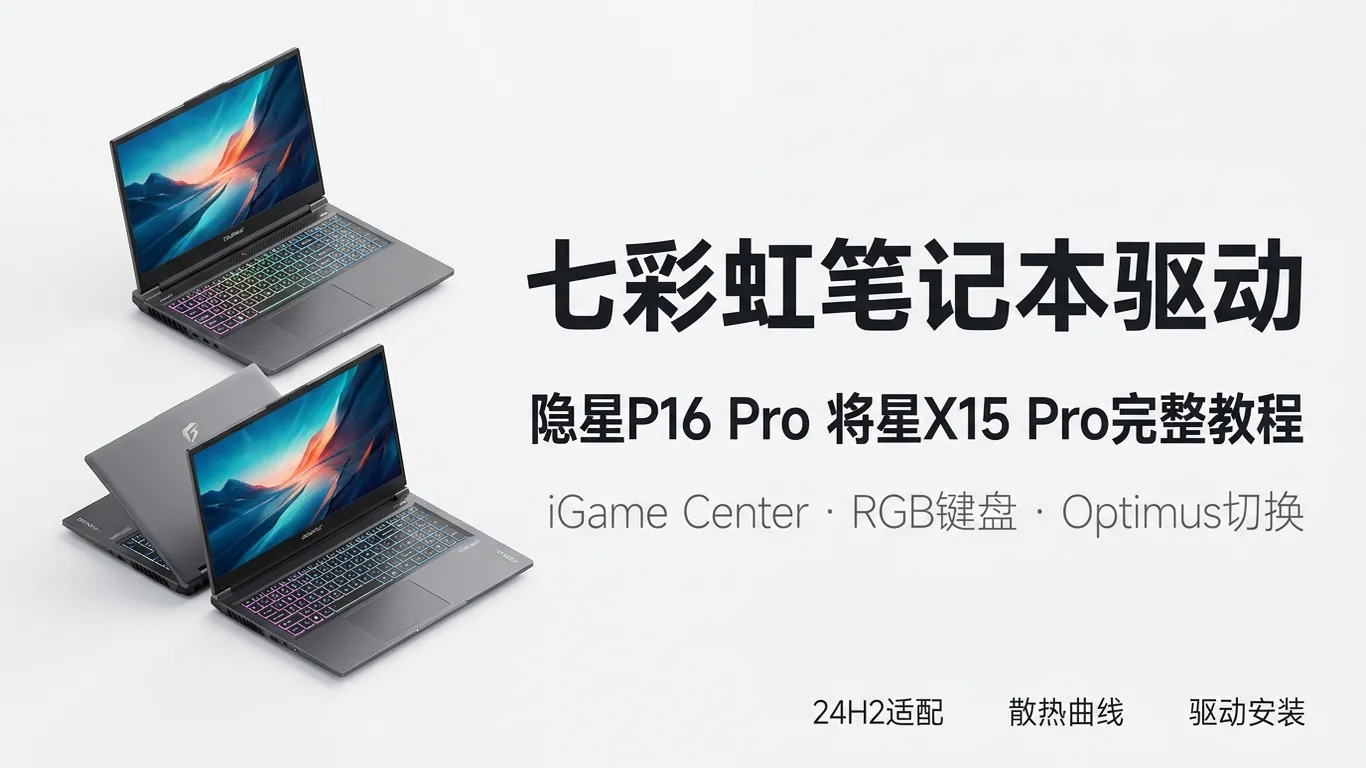 七彩虹笔记本驱动下载指南:隐星P16 Pro/将星X15 Pro/橘宝14驱动中心(2026)