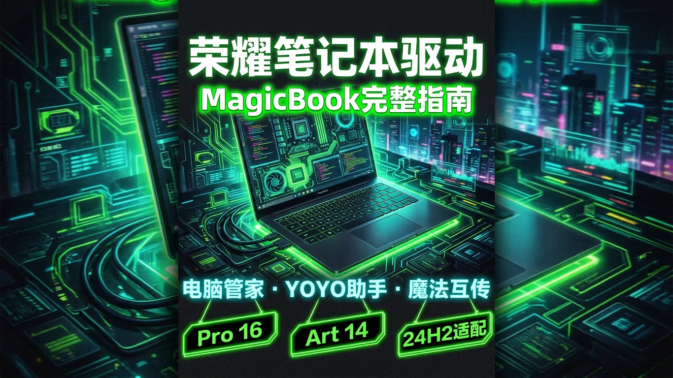 荣耀MagicBook驱动下载指南:Pro 16/Art 14/V14电脑管家YOYO助手(2026)