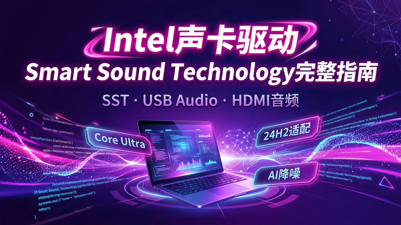 Intel声卡驱动下载指南:Smart Sound Technology SST/USB Audio 2.0/24H2适配(2026)