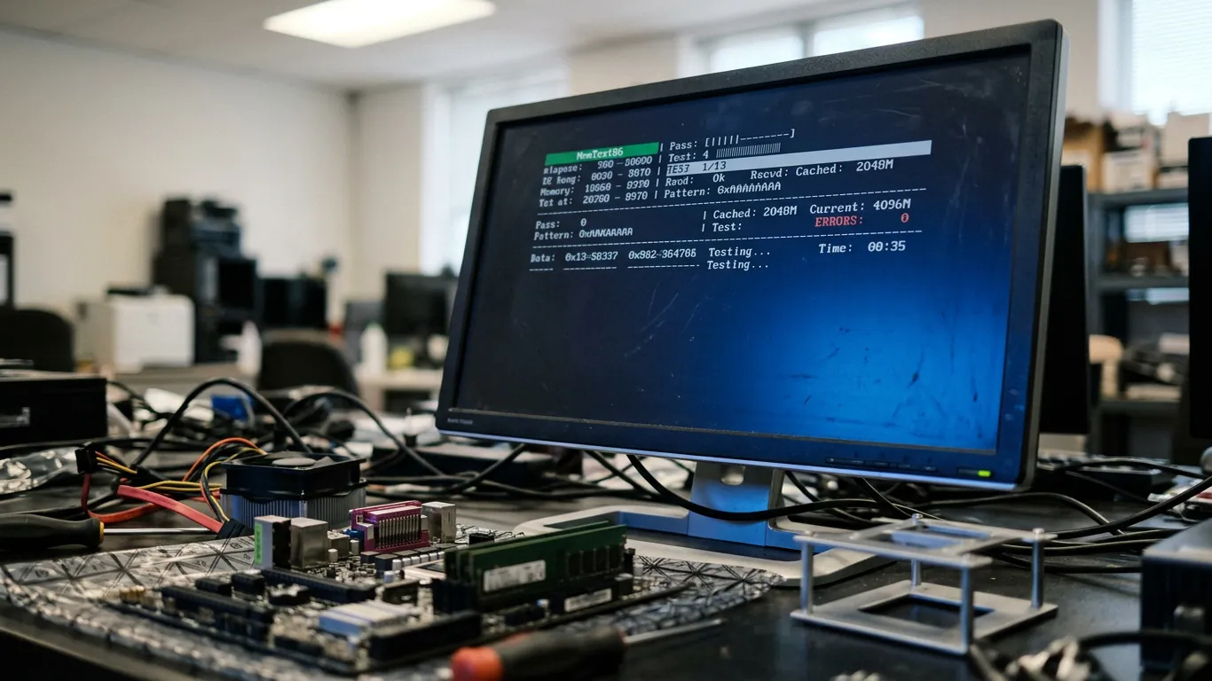 MemTest86 内存稳定性测试屏幕实拍