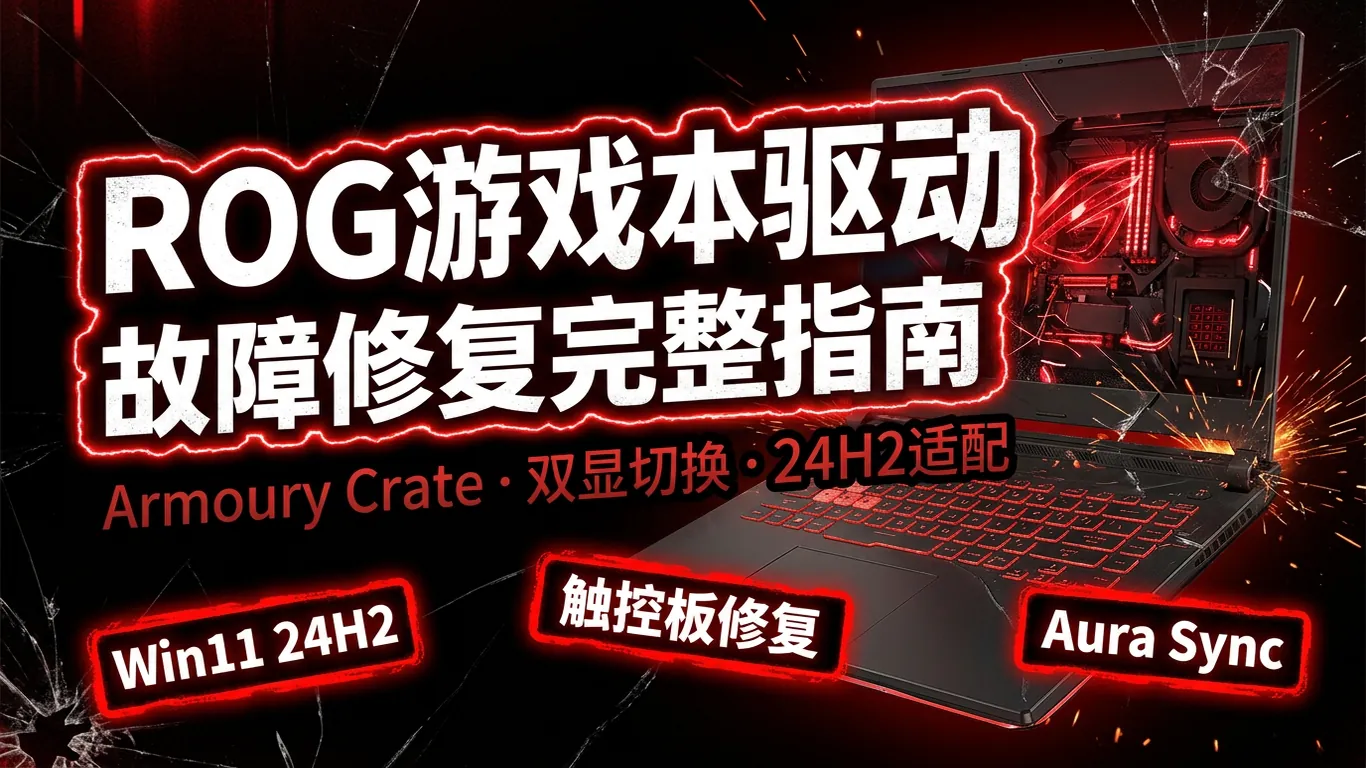 ROG笔记本驱动安装指南:Armoury Crate/枪神8/魔霸新锐X3D故障修复(2026)