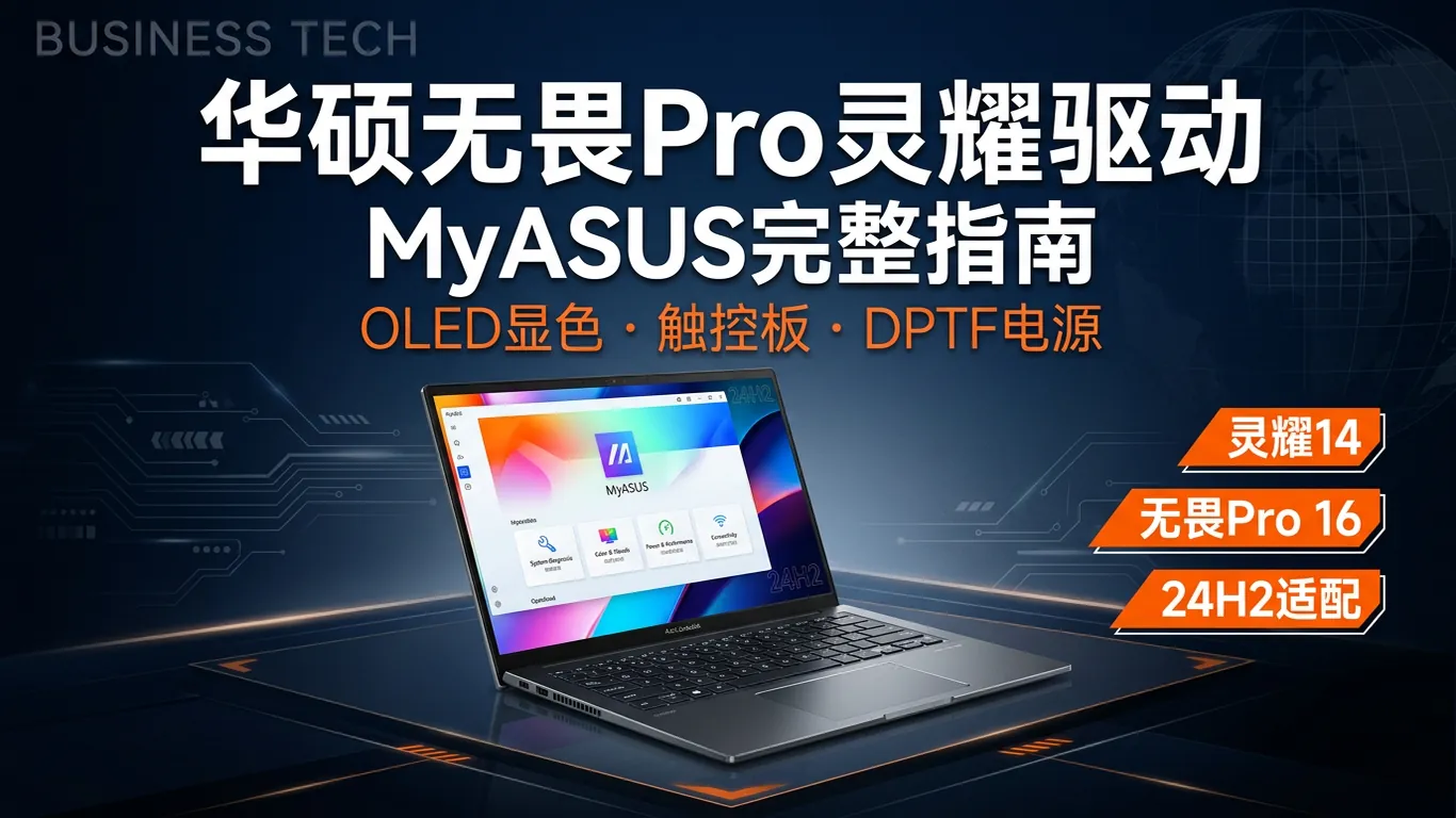 华硕无畏Pro/灵耀14驱动下载指南:MyASUS/酷睿Ultra/RTX5060商务本Win11(2026)