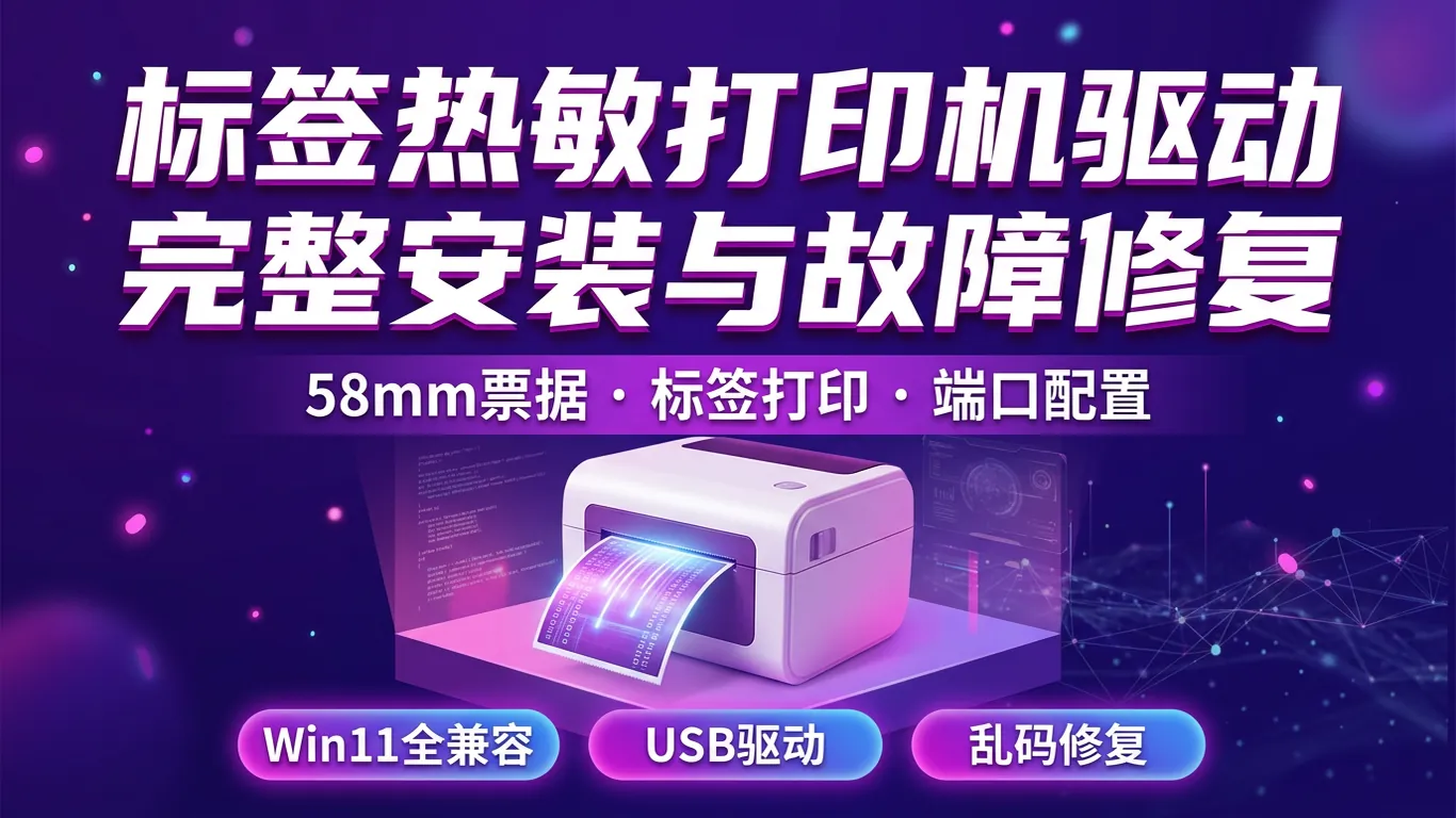 芯烨Xprinter打印机驱动下载指南:XP-58IIH/365B/470B热敏标签Win11完整安装(2026)