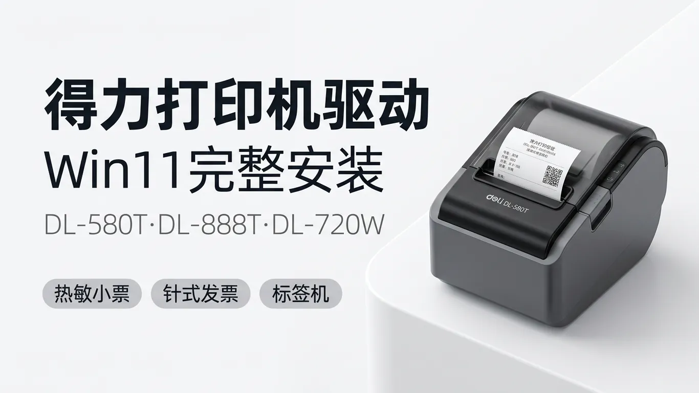 得力Deli打印机驱动下载指南:DL-580T/DL-888T/DL-720W热敏针式标签机Win11(2026)