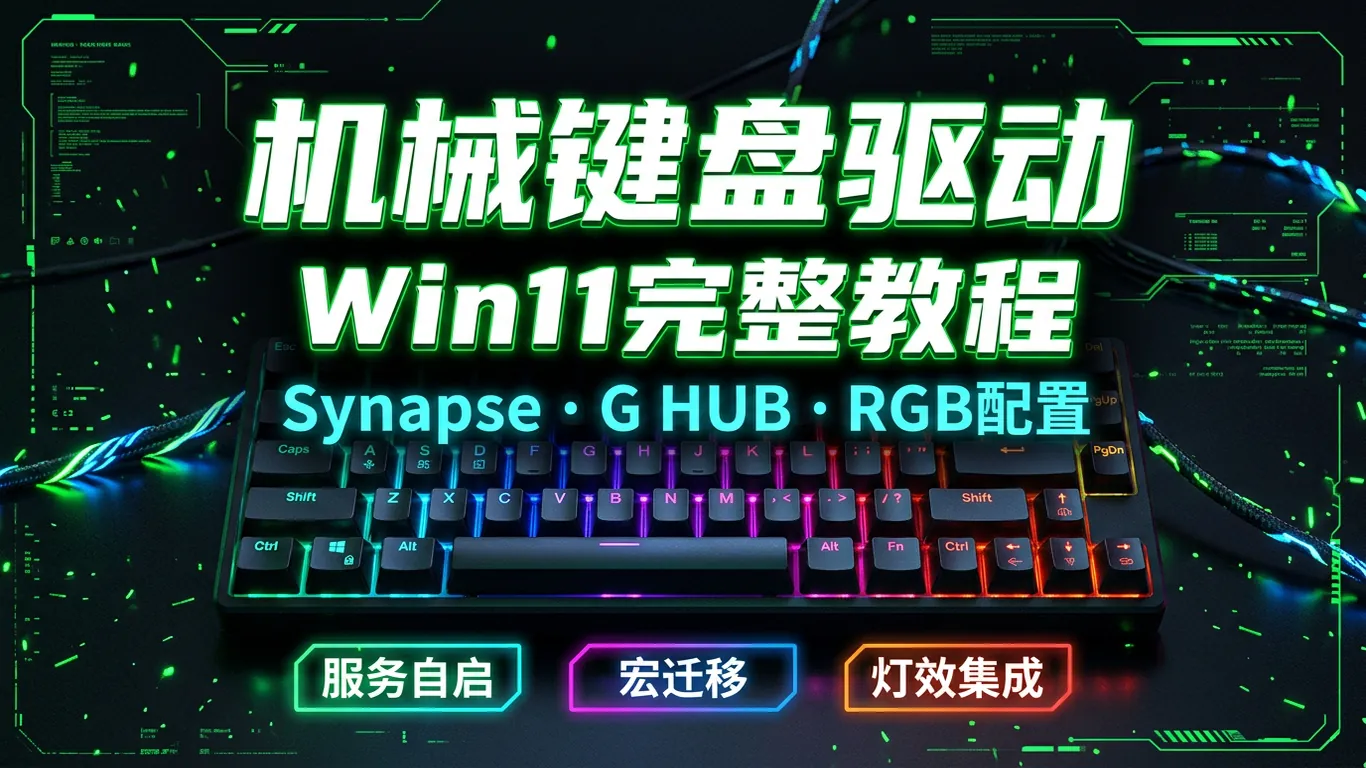 机械键盘驱动下载指南:雷蛇Synapse/罗技G HUB/RGB配置Win11完整教程(2026)