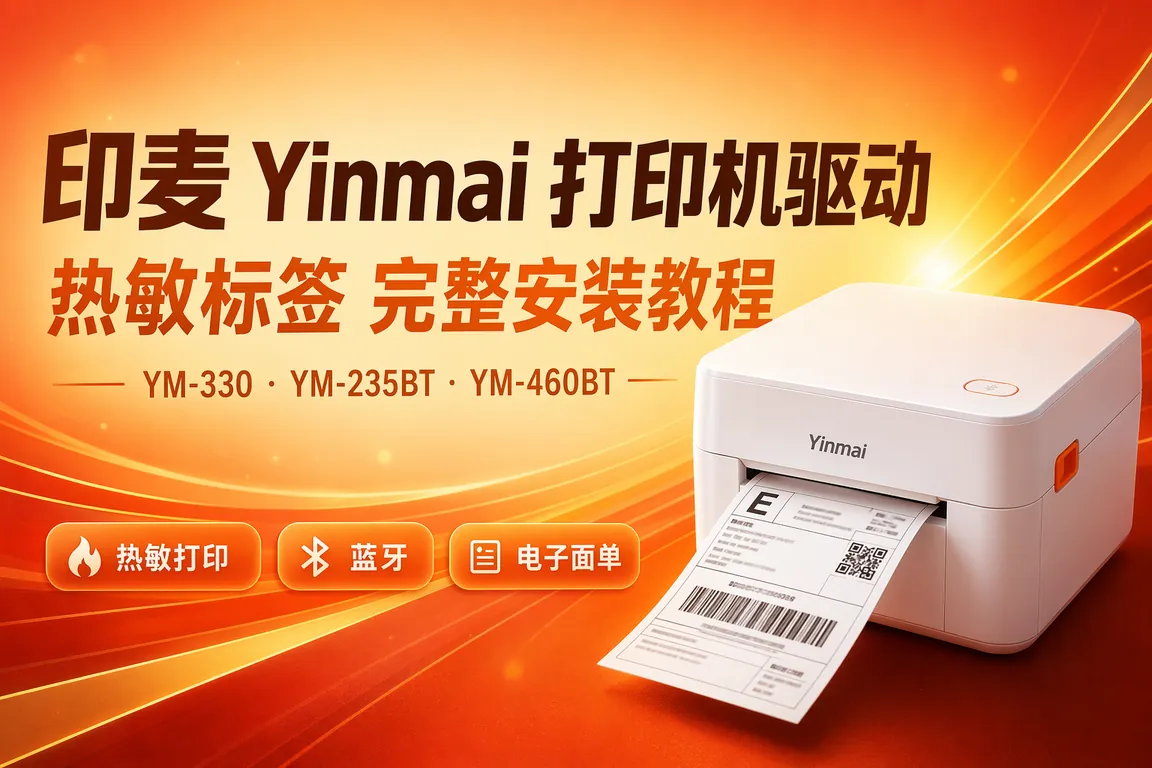 印麦Yinmai打印机驱动下载安装指南:YM-330/YM-235BT/YM-460BT热敏标签蓝牙小票Win11完整教程(2026)