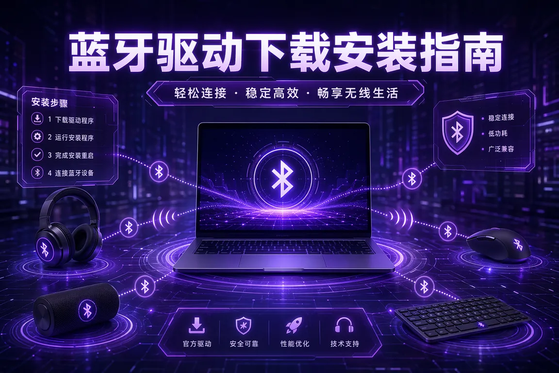 蓝牙驱动下载安装指南 Intel AX系列 Realtek RTL8852 高通QCA 联发科MT7921 Win11修复教程