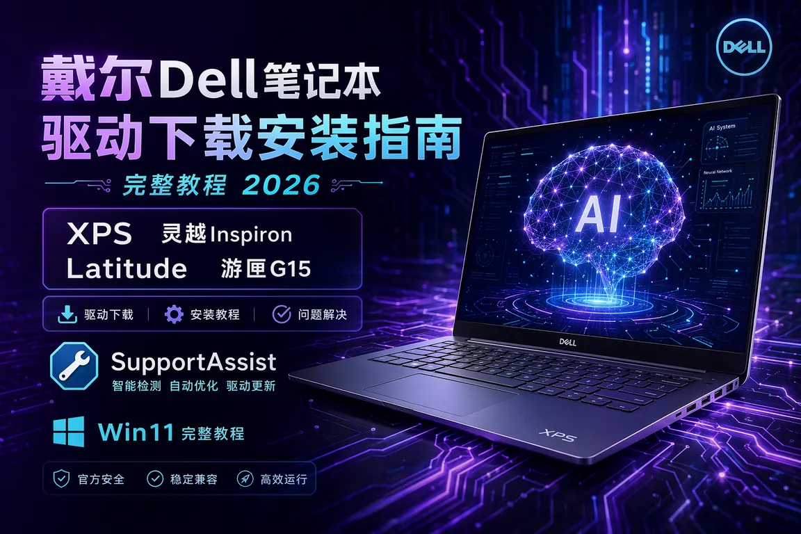 戴尔Dell笔记本驱动下载安装指南 XPS 灵越Inspiron Latitude 游匣G15 SupportAssist Win11完整教程 2026