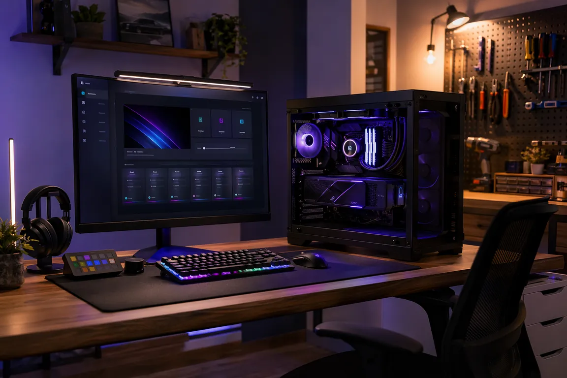 Intel显卡电脑主机与Arc Control界面