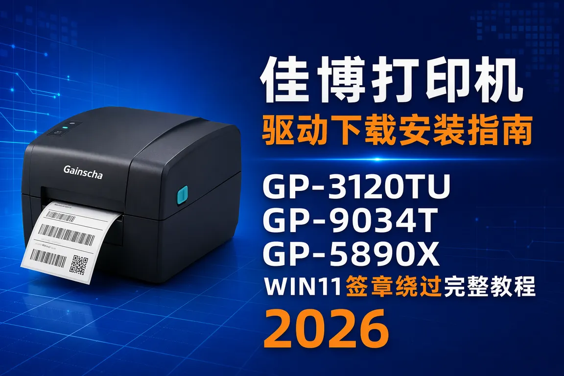 佳博Gainscha打印机驱动下载安装指南