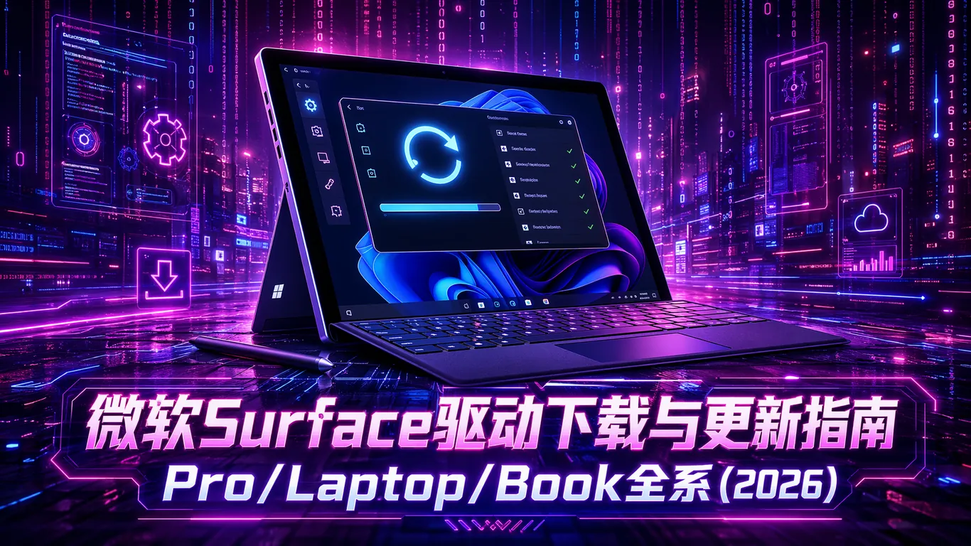 微软Surface笔记本驱动下载安装指南