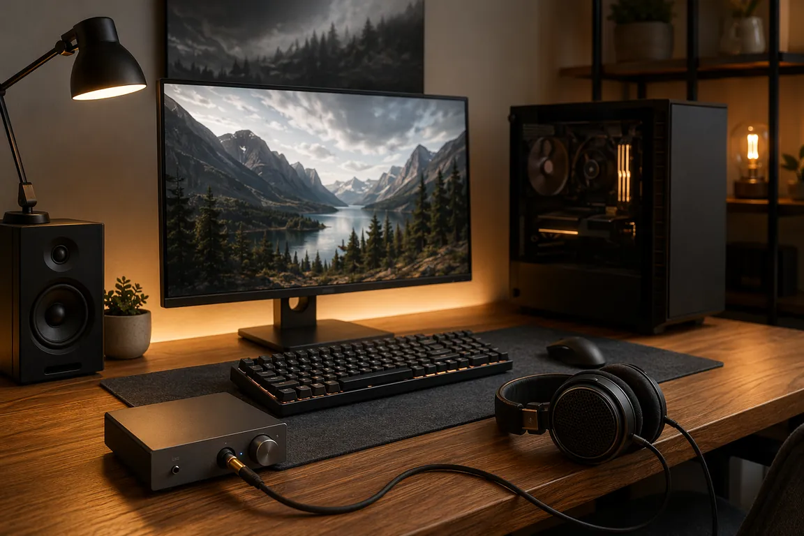 桌面工作台USB DAC声卡场景