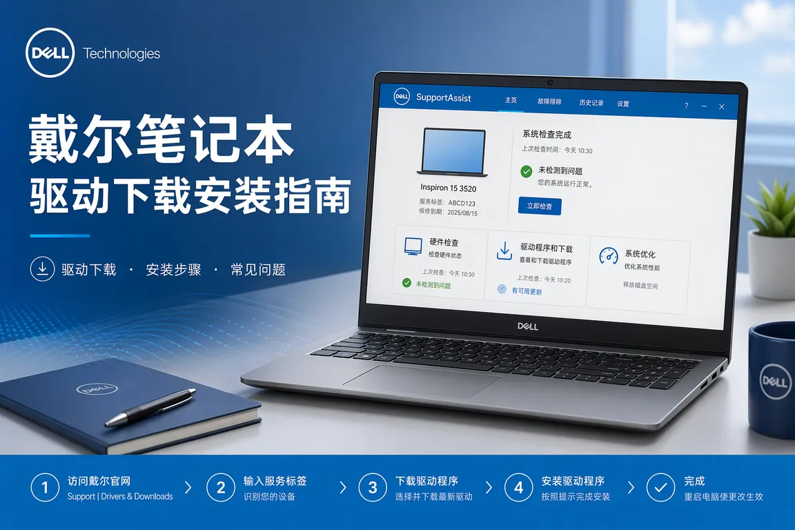 戴尔Dell笔记本驱动下载安装指南 灵越Inspiron XPS高端 Latitude商用 SupportAssist Win11完整教程 2026