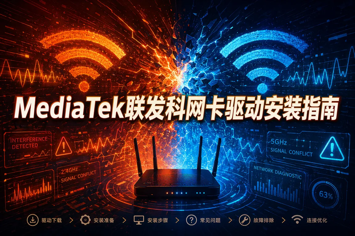 MediaTek联发科网卡驱动下载安装指南:MT7921/MT7922/WiFi6E/蓝牙断流修复/Win11完整教程(2026)