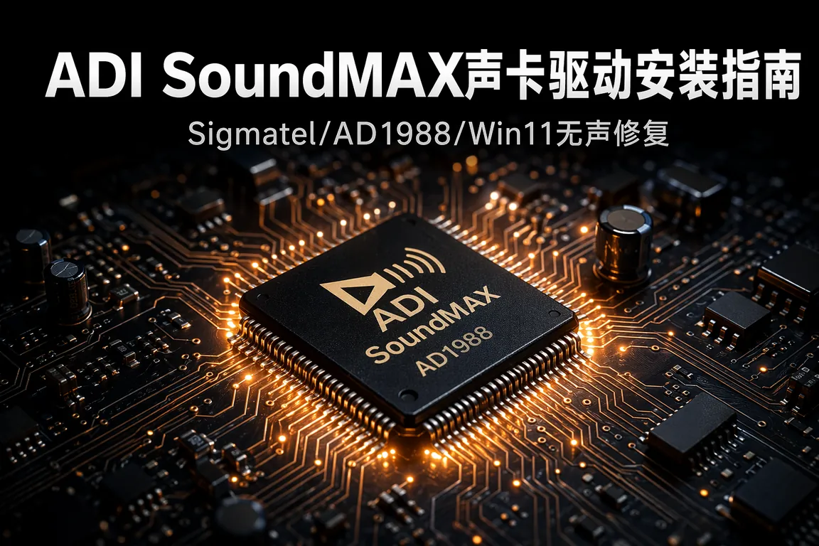 ADI声卡驱动下载安装指南:AD1988/AD1882/SoundMAX/HD Audio/Win11无声修复(2026)