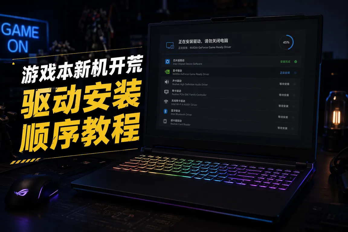 游戏本新机开荒第一步：驱动安装顺序与WIN游戏环境优化完整教程(2026)