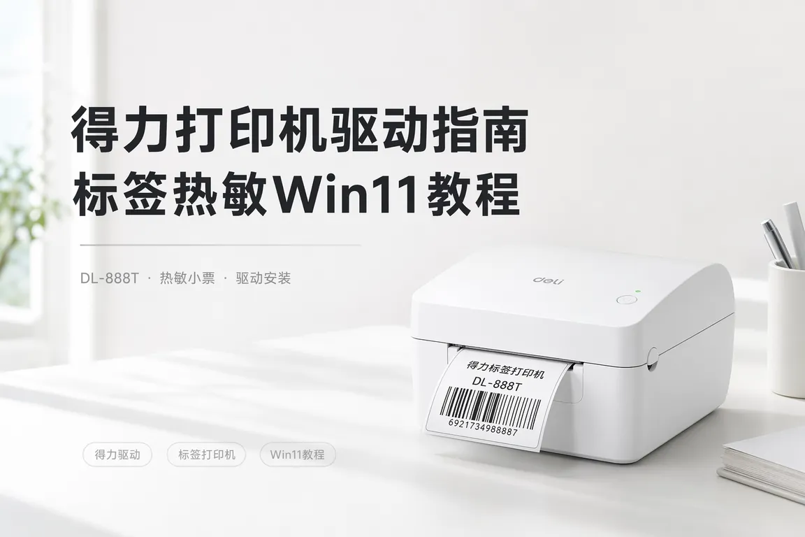 得力Deli打印机驱动下载安装指南:标签打印机/DL-888T/热敏小票/Win11完整教程(2026)
