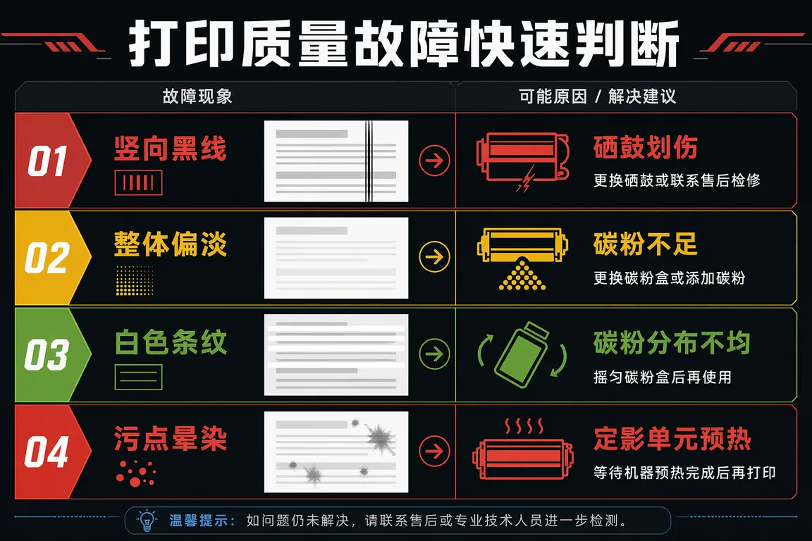 打印质量问题排查