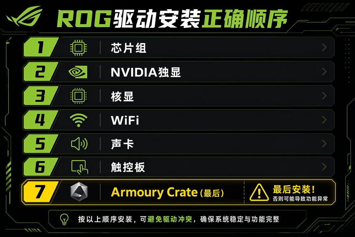 Armoury Crate安装顺序