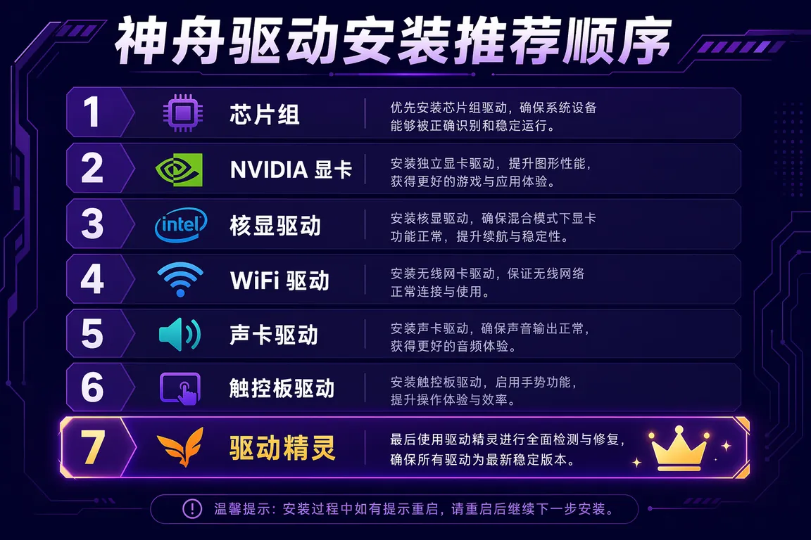 神舟驱动安装顺序