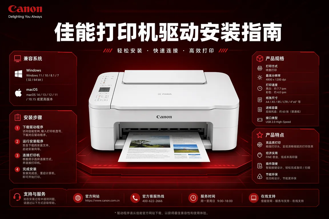 佳能打印机驱动安装指南