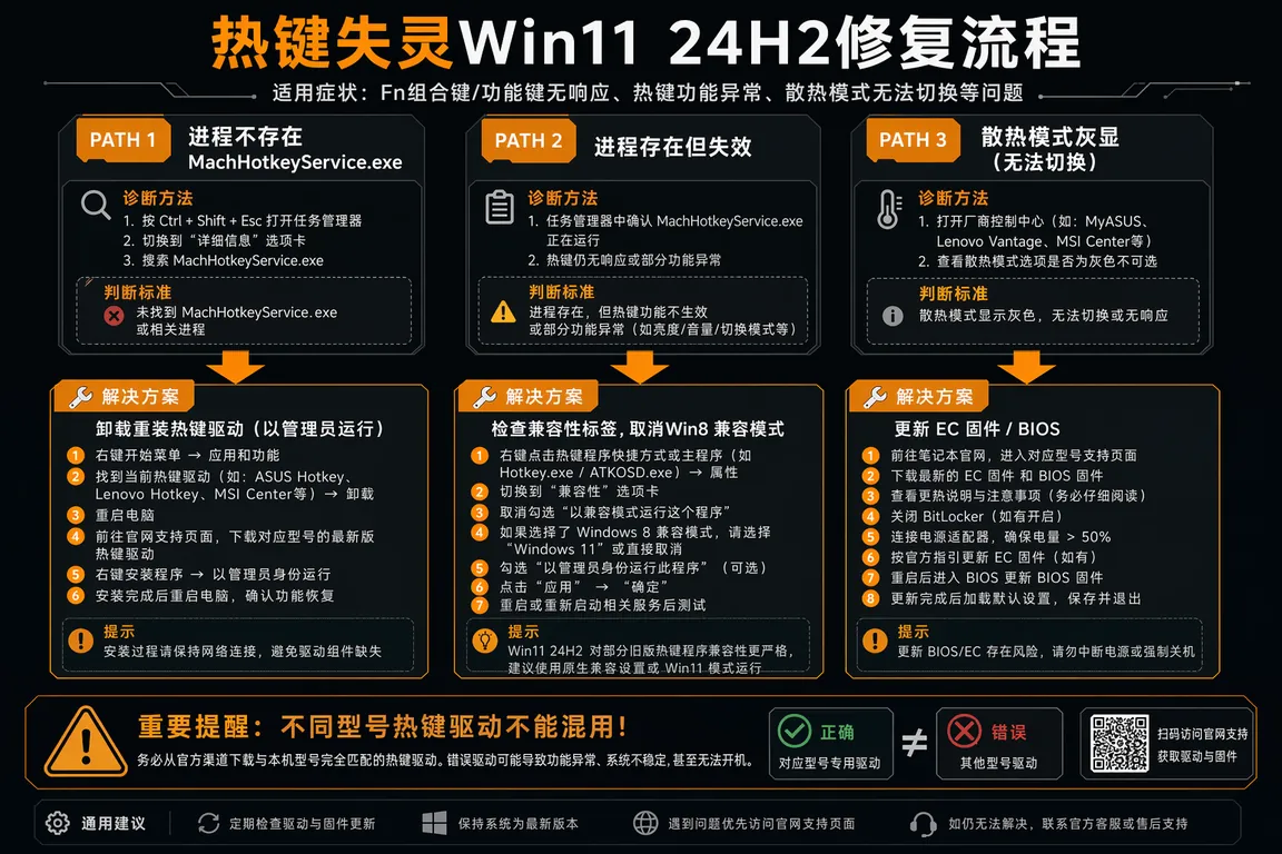 热键失灵修复流程