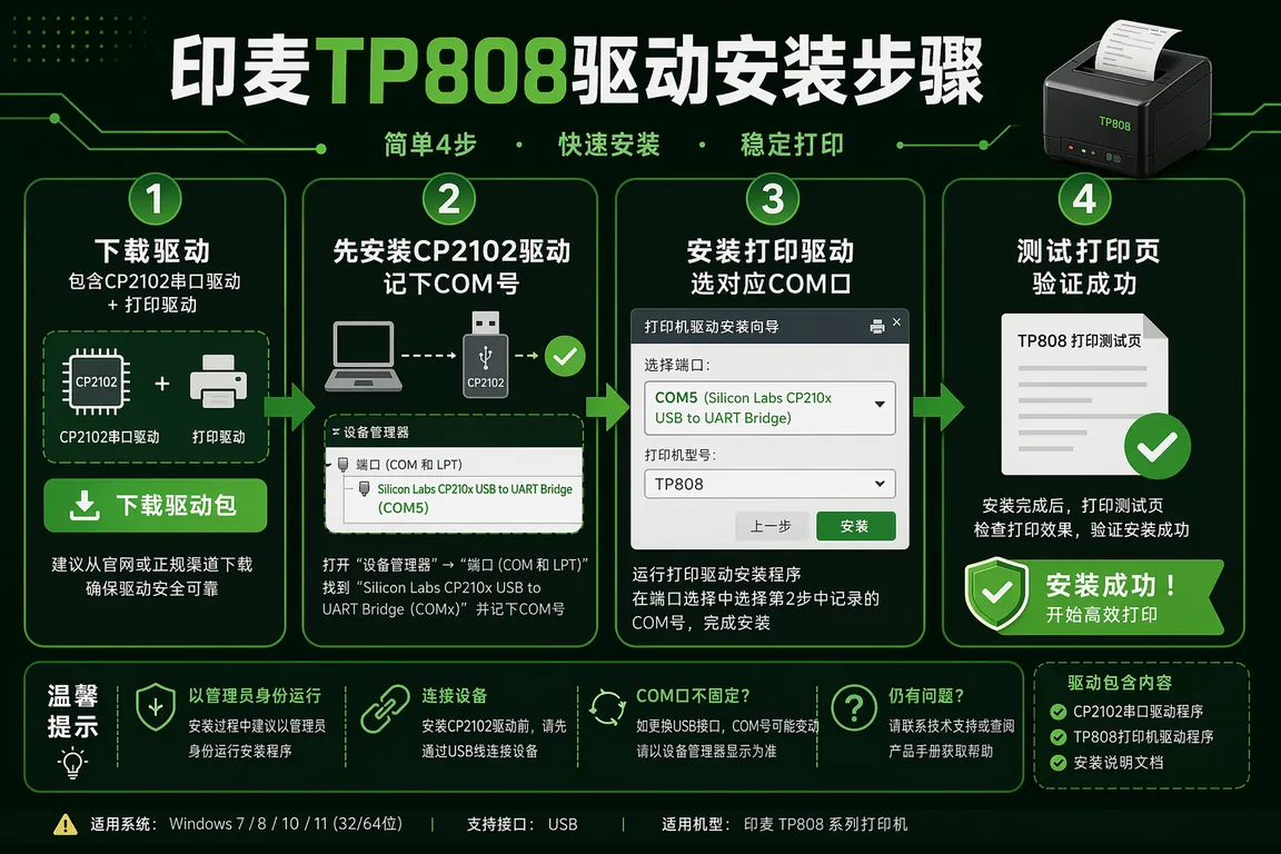 印麦TP808驱动安装步骤