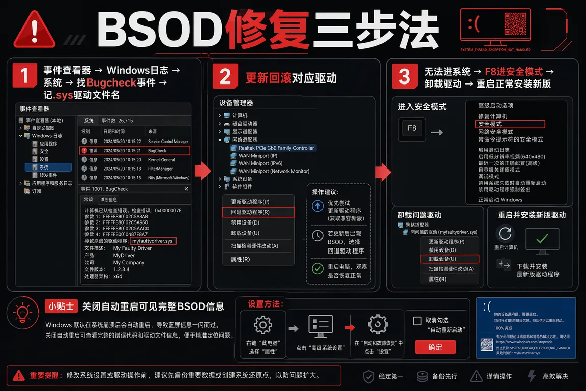 BSOD修复流程