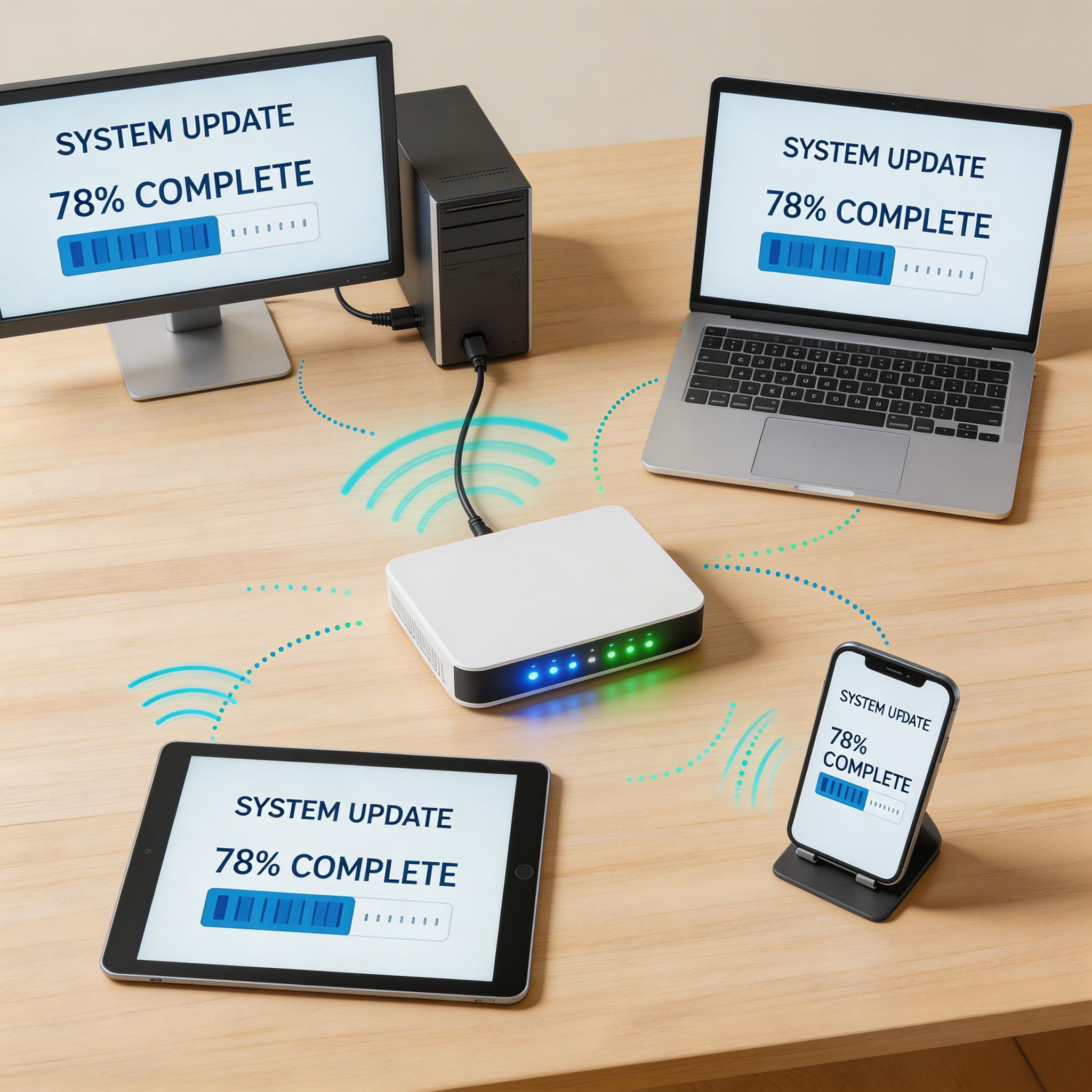 多设备连接网络环境